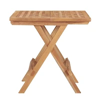 vidaXL Folding Patio Table 19.7"x19.7"x19.7" Solid Teak Wood