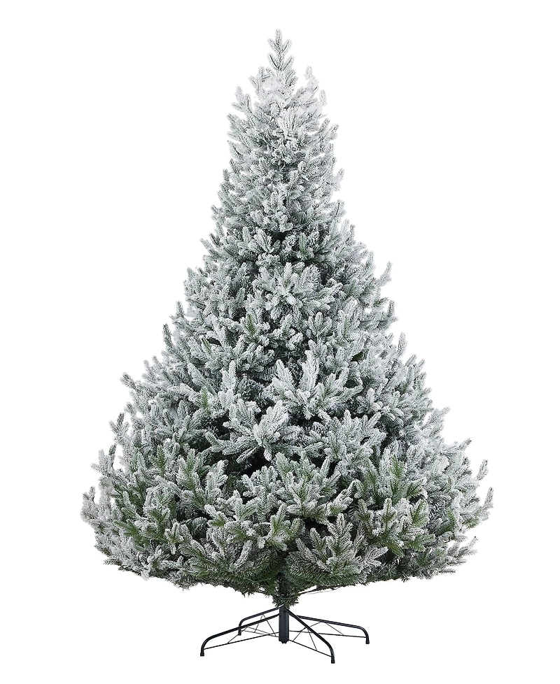 Seasonal 9ft Royal Oaks Flocked Fir Tree, 880 Warm Led Lights