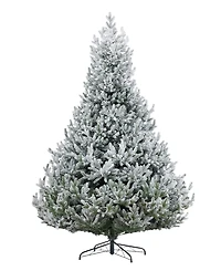 Seasonal 9ft Royal Oaks Flocked Fir Tree, 880 Warm Led Lights