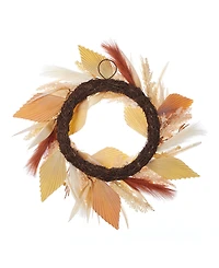 Seasonal 24" Pampas and Palm Wreath