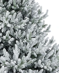 Seasonal 9ft Royal Oaks Flocked Fir Tree, 880 Warm Led Lights