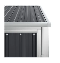 Garden Tool Shed Anthracite 34.6"x35"x63.4" Galvanized Steel