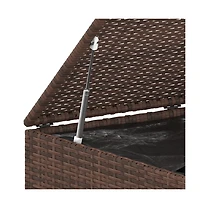 vidaXL Patio Cushion Box Pe Rattan Brown