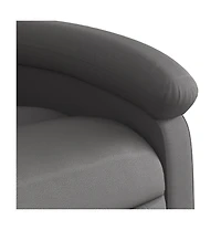 vidaXL Recliner Chair Gray Real Leather