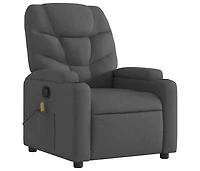 Massage Recliner Chair Dark Gray Fabric