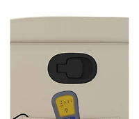 Massage Recliner Chair Cream Faux Leather