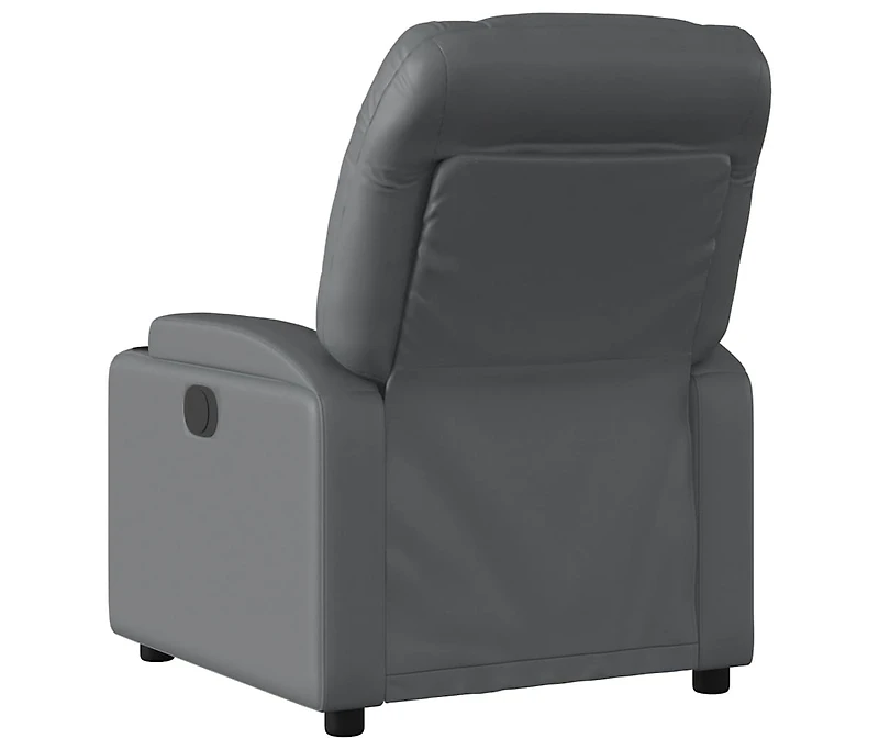 Massage Recliner Chair Gray Faux Leather