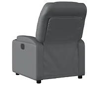 Massage Recliner Chair Gray Faux Leather