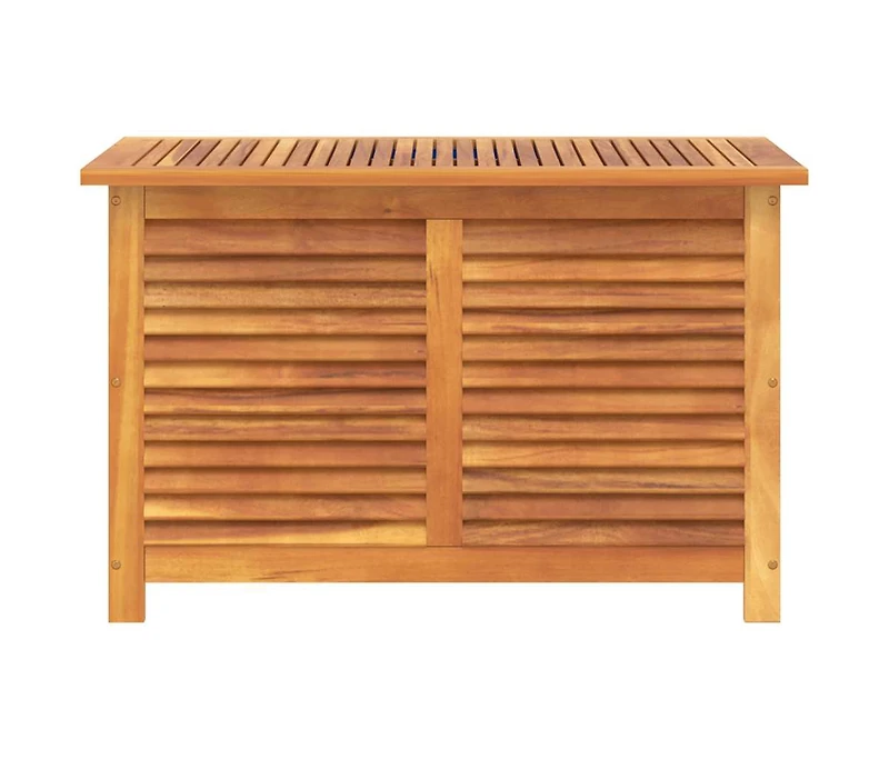 vidaXL Garden Storage Box with Louver 35.4"x19.7"x22" Solid Wood Acacia