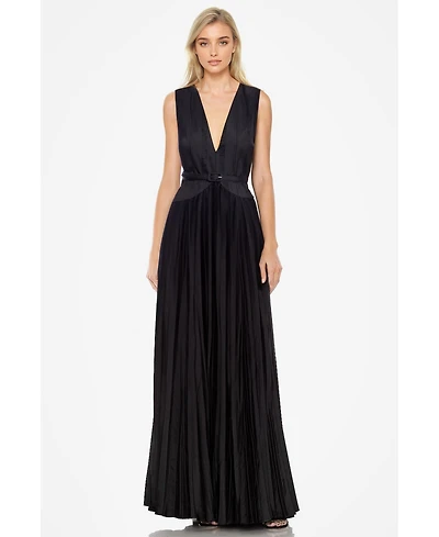 Women's The Jaelyn | Black Pleated Gown