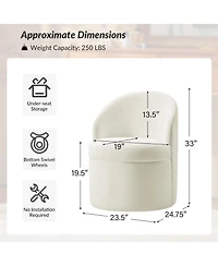 Hulala Home Arlene Modern Dining Chair with Storage Space