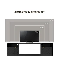 Boyel Living Elegant Multifunctional Tv Stand with Ample Storage and Stylish Design