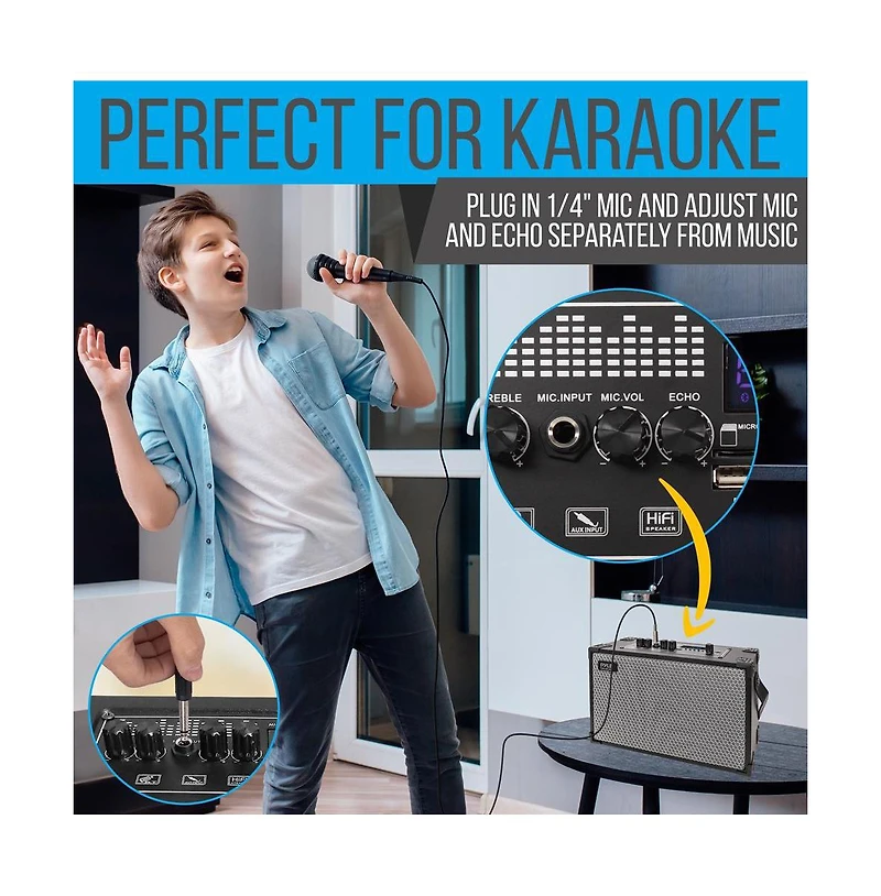 Pyle 5.25" Portable Wireless Bluetooth Speaker System with Fm Radio, Rechargeable Battery & Usb/MP3 Support