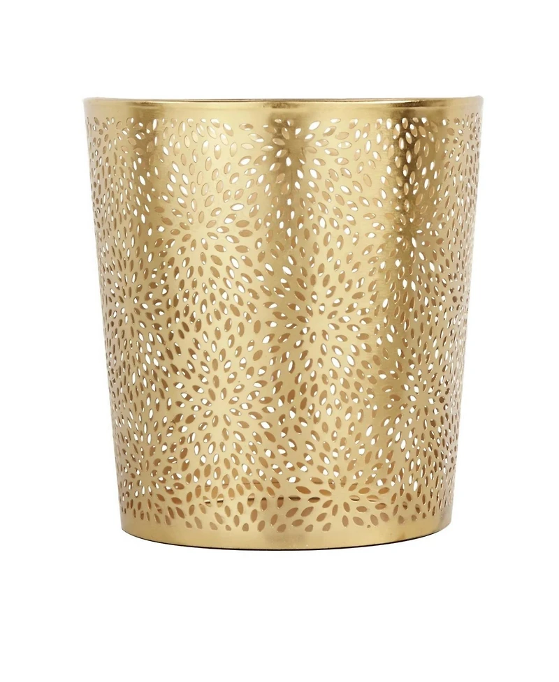 Slickblue 1.3 Gallon Round Perforated Copper Metal Waste Basket Trash Can