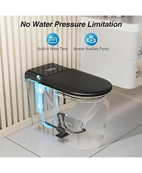 Lalahoo Smart Toilet with Tank Built in, Dual Auto Power Flush, Auto Open & Close, Foot Sensor Operation