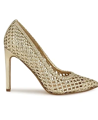 Nine West Women's Tatiana Woven Stiletto Pointy Toe Dress Pumps