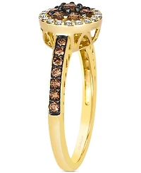 Le Vian Chocolate Diamond (1/2 ct. t.w.) & Nude Diamond (5/8 ct. t.w.) Ring in 14k Honey Gold
