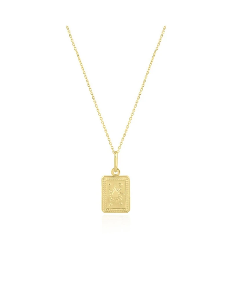 The Lovery Gold Sun Tag Necklace 14K Gold