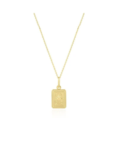The Lovery Gold Sun Tag Necklace 14K Gold
