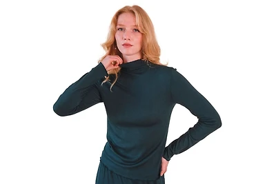Poplinen Plus Size Norma Modal Ribbed Turtleneck