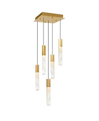 Cwi Lighting 16" Metal Greta Integrated Led Mini Pendant