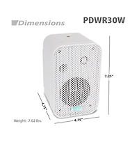 Pyle 3.5" Indoor/Outdoor Waterproof Wall-Mount Speakers - 300W Max Power, Bass Reflex Vent, Heavy Duty Construction