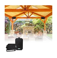Pyle 3.5" Indoor/Outdoor Waterproof Wall-Mount Speakers - 300W Max Power, Bass Reflex Vent, Heavy Duty Construction