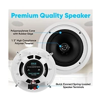 Pyle 8.0" In-Wall / In-Ceiling Speakers - 2-Way Flush Mount, 250W Max Power Output, Polypropylene Cone, High Compliance Polymer Tweeter