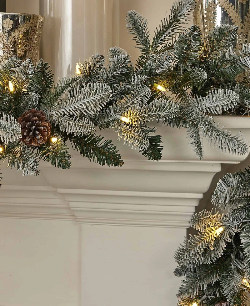Seasonal 9ft Lexington Fir Garland, 50 Warm Led Lights