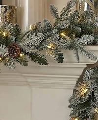 Seasonal 9ft Lexington Fir Garland, 50 Warm Led Lights