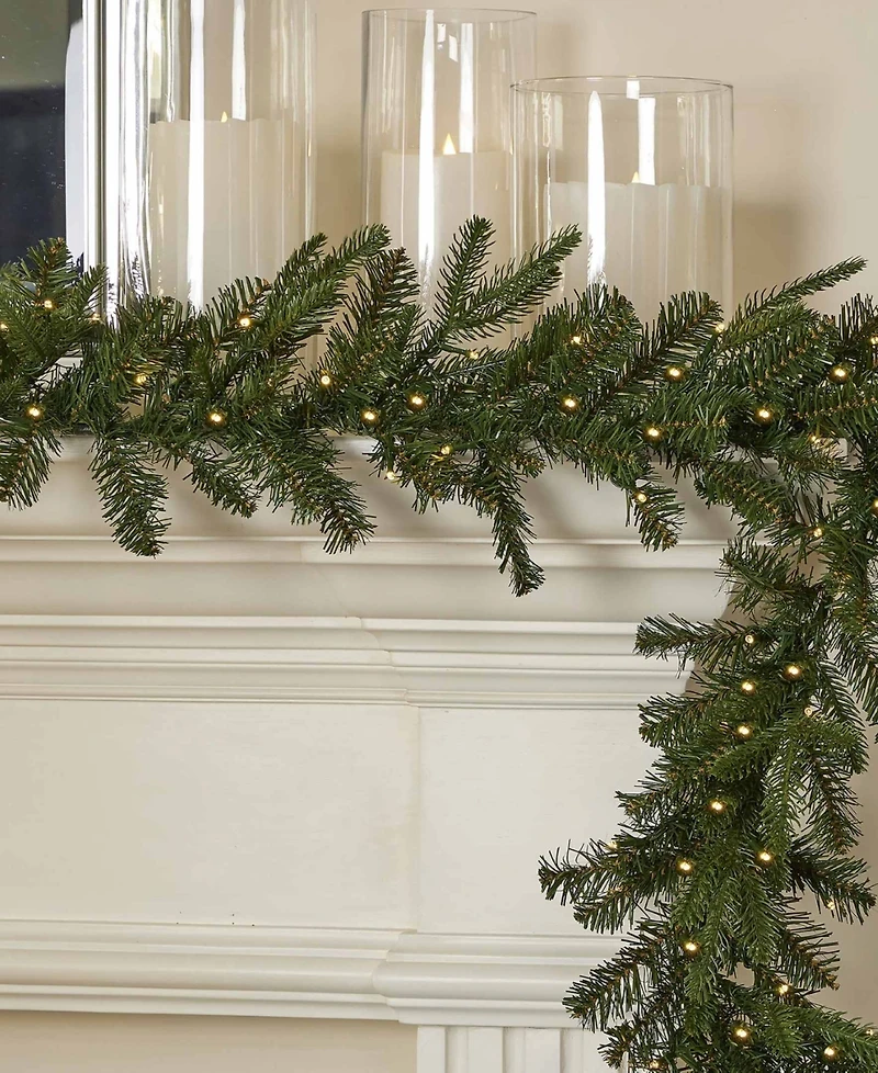 Seasonal 6ft Dakota Pine Artificial Christmas Garland, 50 Dual Led Lights
