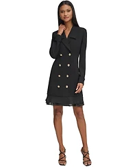 Karl Lagerfeld Paris Women's Chiffon-Hem Blazer Dress