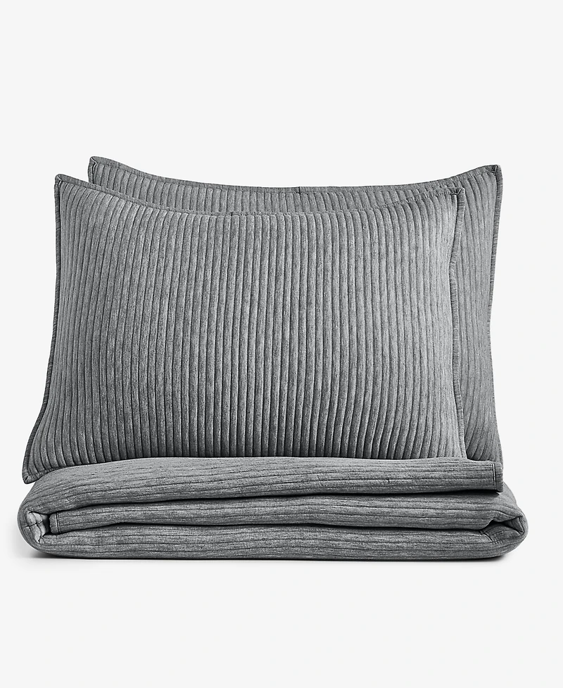 Last Act! Arch Studio Heathered Jersey 3-Pc. Quilt Set, Full/Queen, Exclusively at Macy's