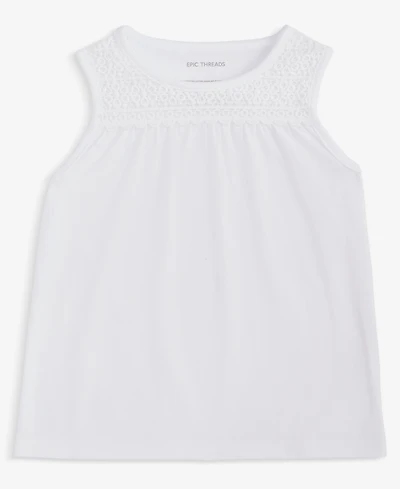 Epic Threads Toddler Girls Crochet Tank Top, Exclusively at Macy's