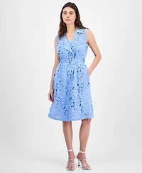 julia jordan Women's Sleeveless Lace Midi Dress