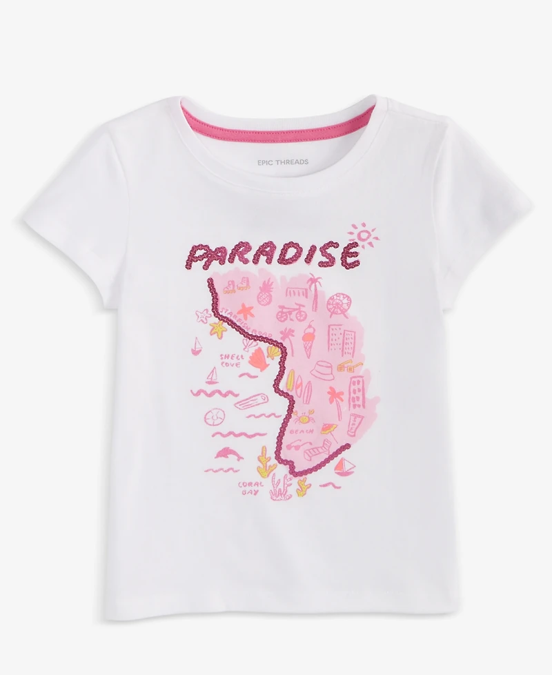 Epic Threads Toddler Girl Paradise Graphic T-Shirt, Exclusively at Macy's