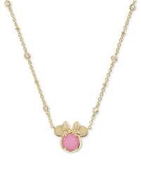 Kendra Scott 14k Gold-Plated Cubic Zirconia & Cultured Freshwater Pearl Minnie Mouse 14" Adjustable Pendant Necklace