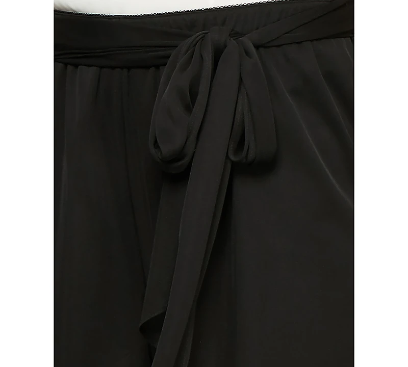 Alex Evenings Women's Sash-Belt Wide-Leg Pants