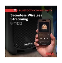 Pyle Compact & Portable Bluetooth Pa Speaker - Karaoke Sound System with Wireless Microphone, MP3/Usb/Sd & Rechargeable Battery