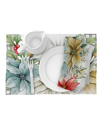 Laural Home Glad Tidings Set of 4 Napkin, 20" x 20"