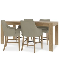 5pc Counter Height Dining Set (Davie Table & 4 Nelin Stools)