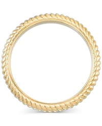 Signature Gold Ribbed Bangle Bracelet in 14k Gold Over Resin