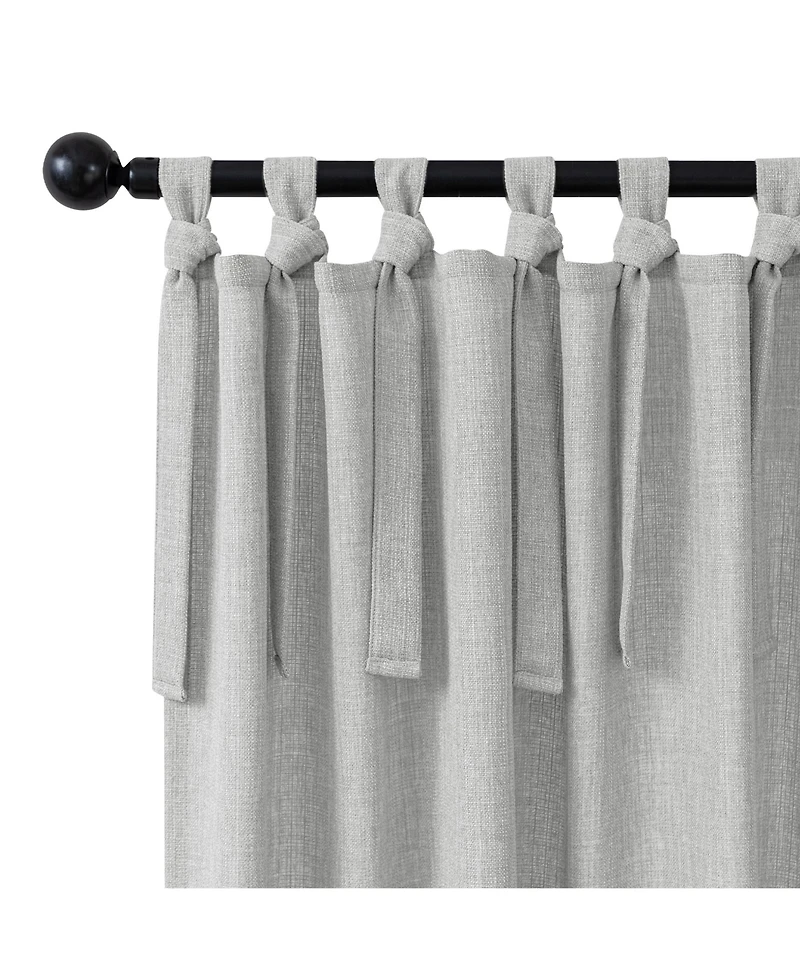 Garrett Textured Tie Knots Curtains Pair