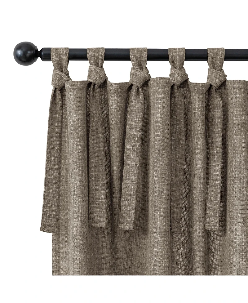 Garrett Textured Tie Knots Curtains Pair