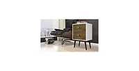 Slickblue Modern Mid-Century Side Table Nighstand in Wood Finish