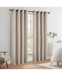 Texture Room Darkening Grommet Curtains Pair