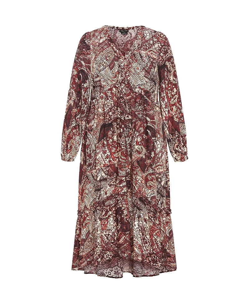 Plus Gaia Print Dress
