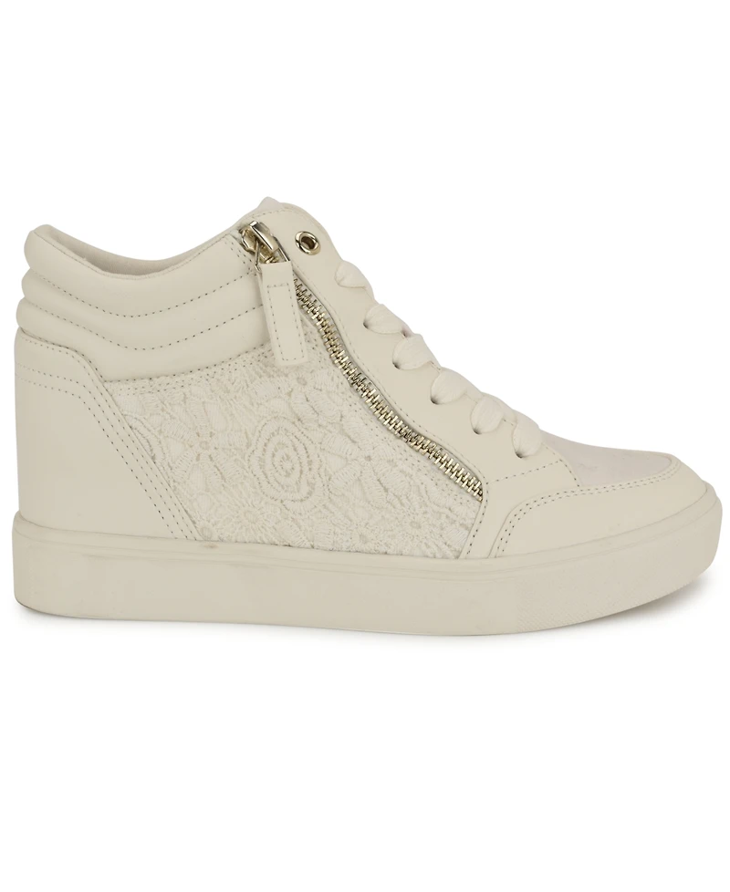 Nine West Women's Tons High Top Hidden Wedge Sneakers