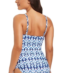 Beyond Control Women's Fine Ikat High-Neck Tankini