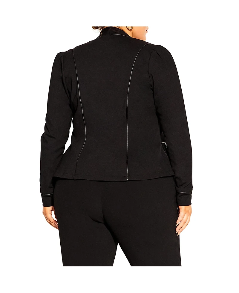 City Chic Women's Piping Praise Jacket